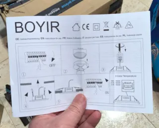 Pack 6 Focos LED Boyir 6W Negros Regulables