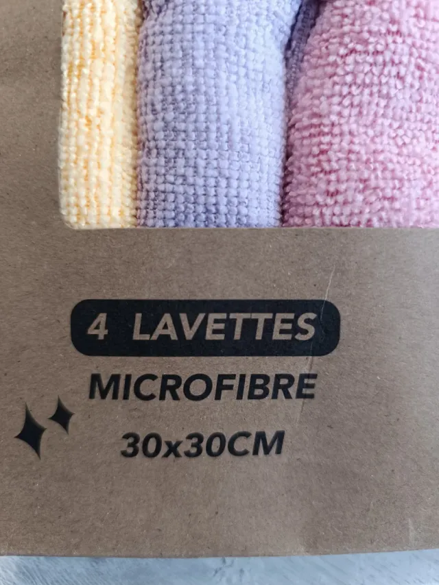 4 Lavette Microfibra 30x30cm