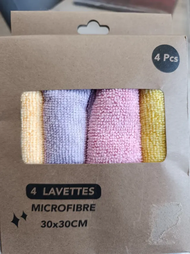 4 Lavette Microfibra 30x30cm