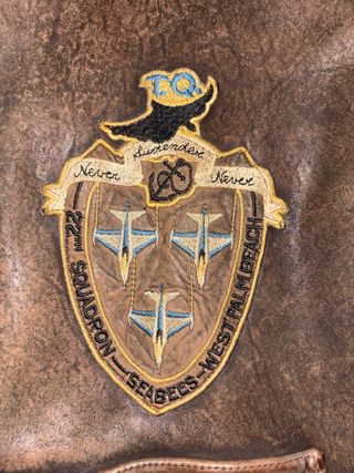 Chaqueta Aviador Cuero Marrón