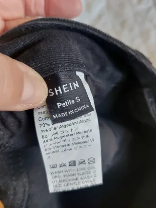 Calças ganga pretas Shein