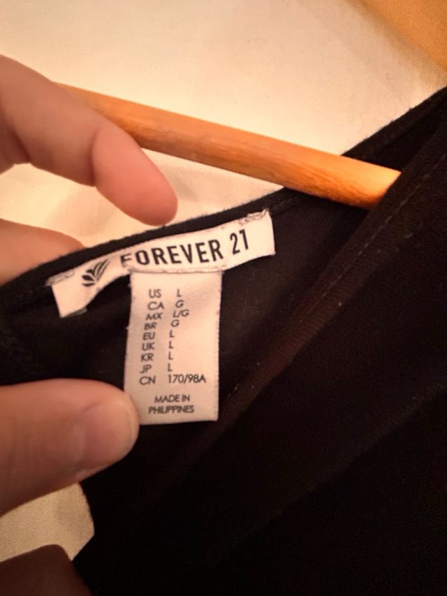 Jersey Forever 21 Negro Talla S