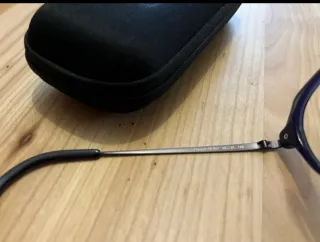 Gafas pasta acetato azul y plata