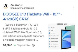 Tablet DOOGEE U 10 128GB 4GB RAM