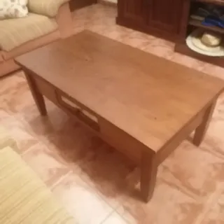 Comedor madera rústico completo, mesas y sillas