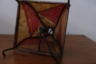 Dos lámparas Marroquí Piel y Hierro