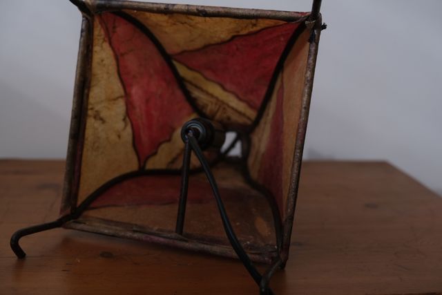 Lámpara Marroquí Piel y Hierro