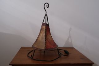 Dos lámparas Marroquí Piel y Hierro