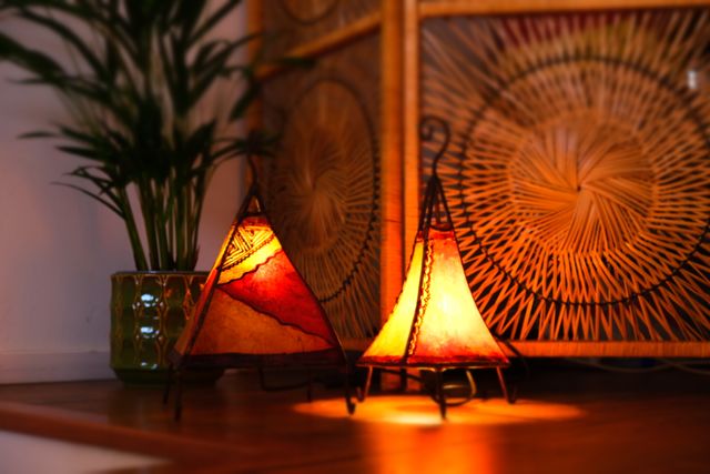 Lámpara Marroquí Piel y Hierro