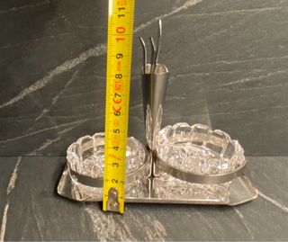 Set Saliere Pepe Vintage Vetro e Metallo