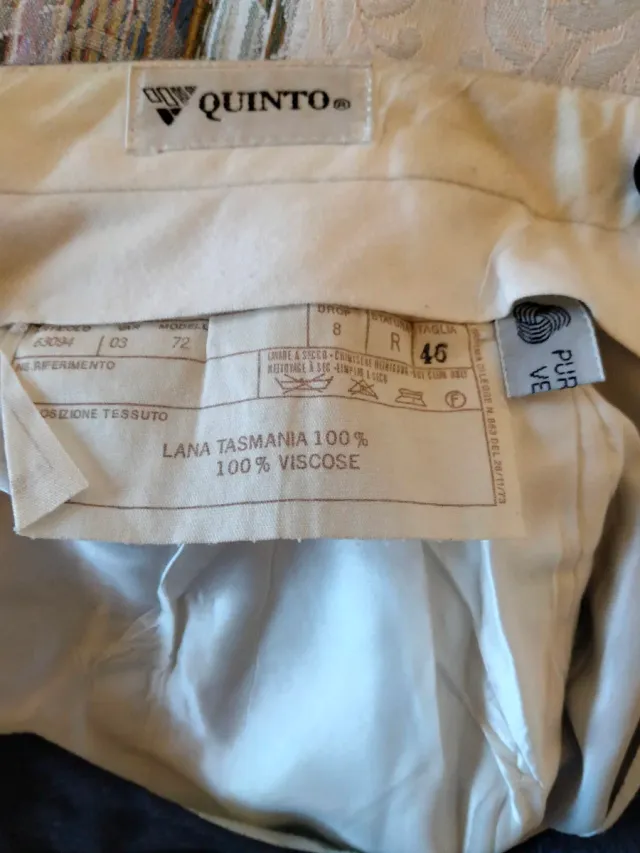 Pantalone classico uomo tg 46 con pence