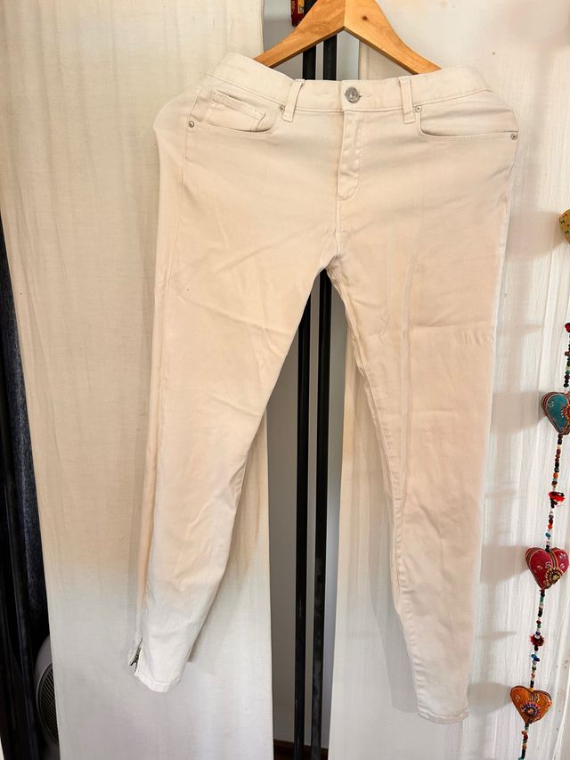 Pantalón Zara Blanco Talle 36