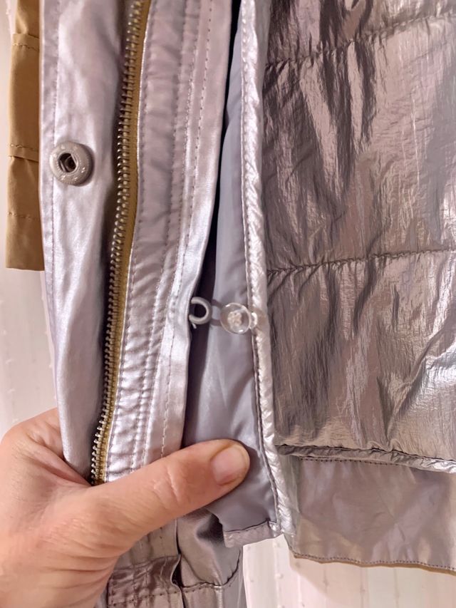 Parka Zara niña capucha y cordones