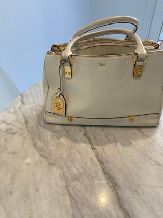 Bolso Ralph Lauren Blanco y Dorado