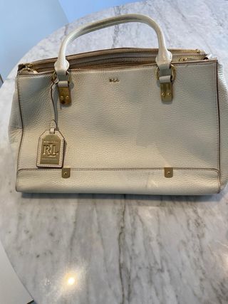Bolso Ralph Lauren Blanco y Dorado