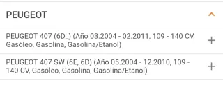 Pastillas de freno brembo Peugeot 407