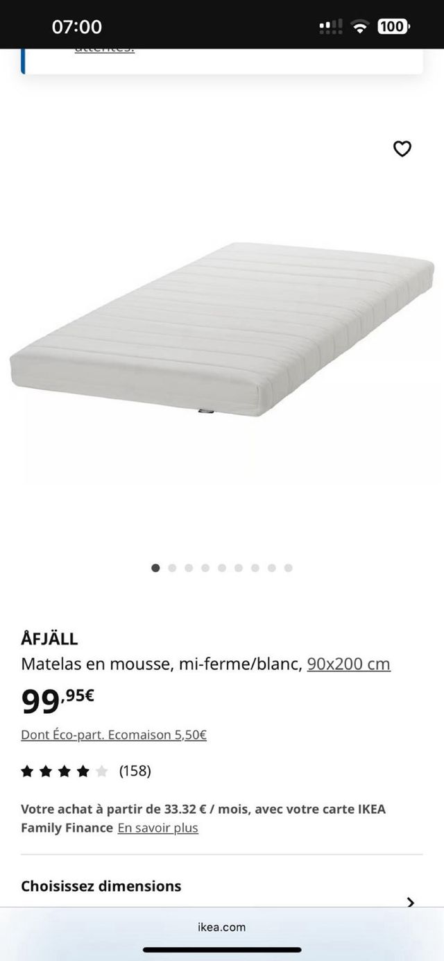 Cama alta con colchón