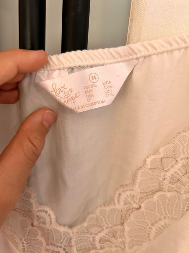 Camisón encaje blanco talla M