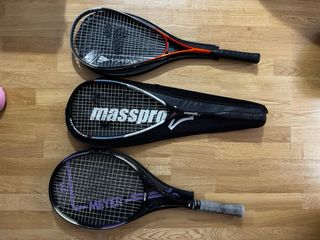 Raquetas de Squash y Tenis con Fundas