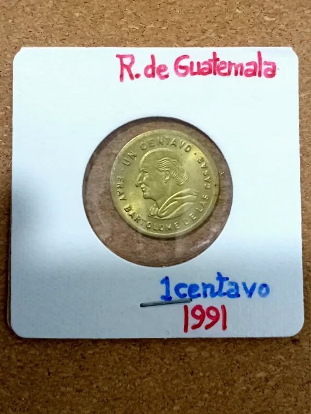 Moneda 1 Centavo Guatemala 1991