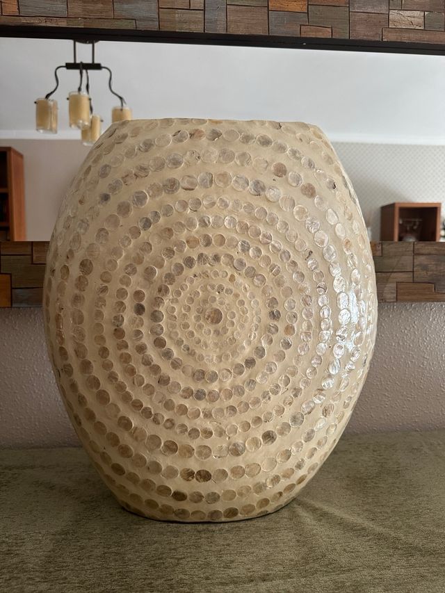 Jarrón Nácar Beige