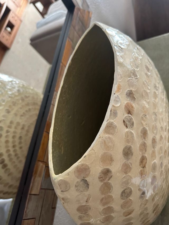 Jarrón Nácar Beige