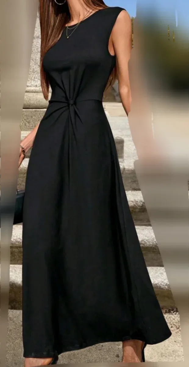 Vestido negro fluido