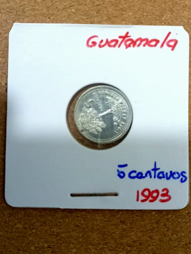 Moneda Guatemala 5 Centavos 1993