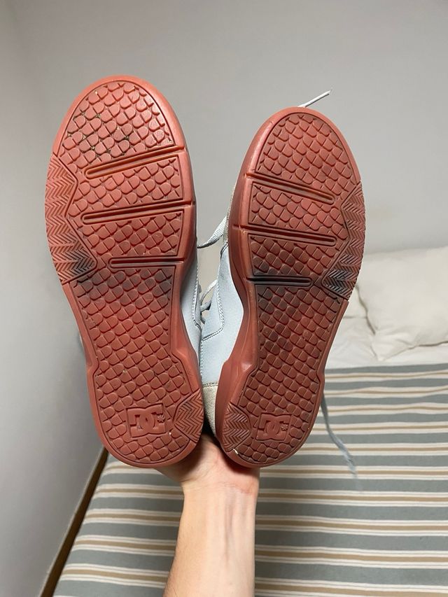 Zapatillas DC Skate Street Grises y Rosas