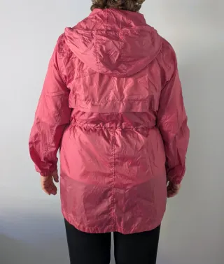 Chubasquero rosa mujer con capucha