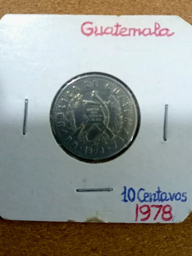 Moneda Guatemala 10 Centavos 1978