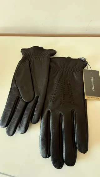 Guantes Piel Emilio Tucci Negros