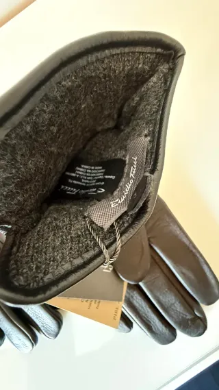 Guantes Piel Emilio Tucci Negros