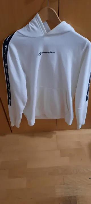 Sudadera Champion Blanca con Logo