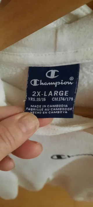 Sudadera Champion Blanca con Logo