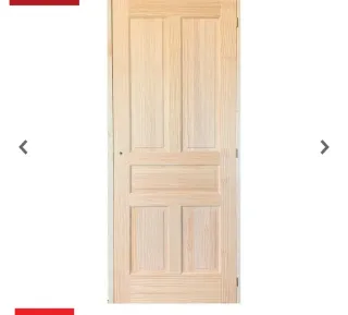 3 puertas de paso madera cuarterones