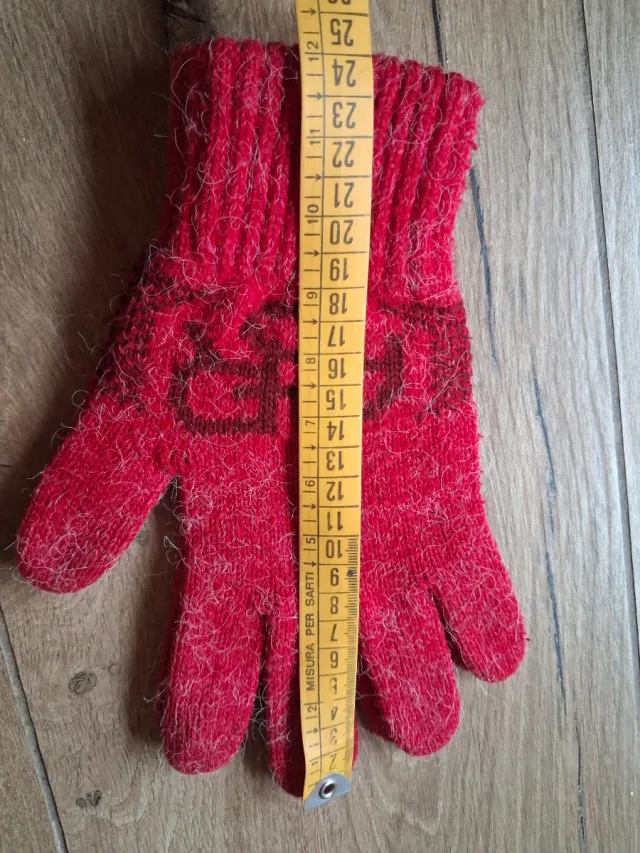 Guanti lana AS Roma rossi