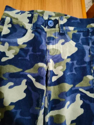 Pantaloni velluto Benetton camouflage