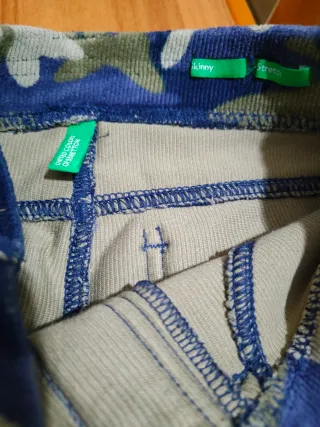 Pantaloni velluto Benetton camouflage