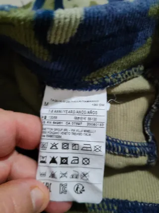 Pantaloni velluto Benetton camouflage