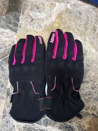 Guantes Moto Unik Negro y Rosa