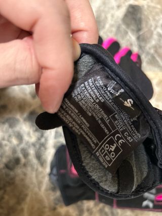 Guantes Moto Unik Negro y Rosa