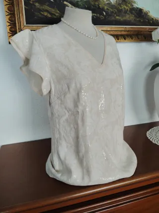 Camisa Adolfo Dominguez Beige Talla M