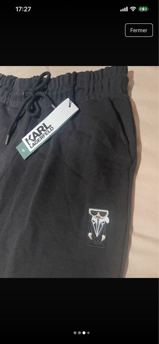 Karl Lagerfeld Pantalones de Chándal Negros