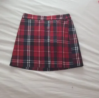 Falda cuadros roja Lefties