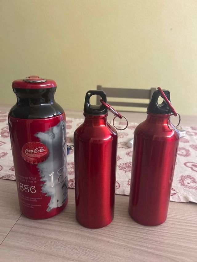 Set 3 Borracce Coca Cola Rosse