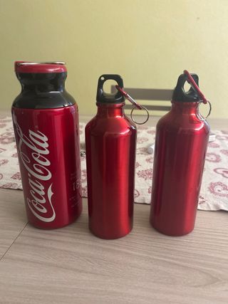 Set 3 Borracce Coca Cola Rosse