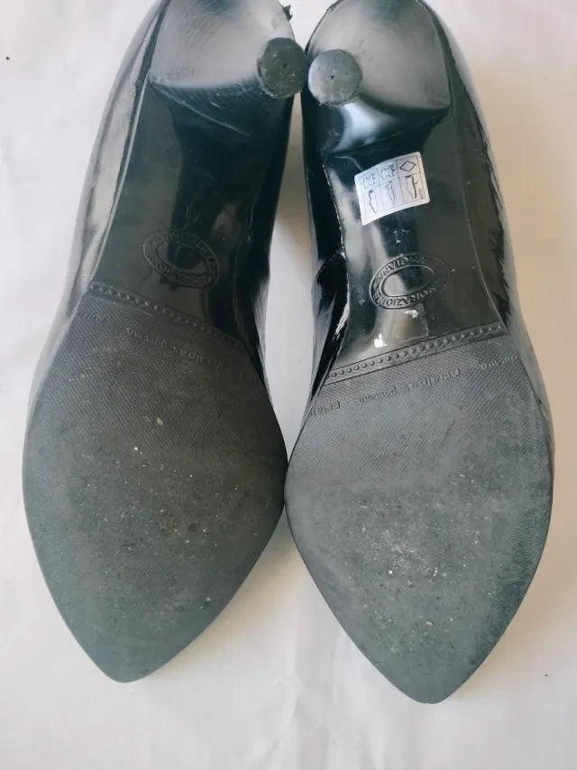 Zapatos Salones Charol Piel Donna Piu Negros