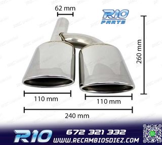 COLAS ESCAPE ESPECIFICA MERCEDES CLASE C W204 07-15 LOOK AMG