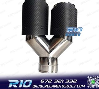 COLA ESCAPE CARBONO DOBLE IZQUIERDA LOOK AKRAPOVIC